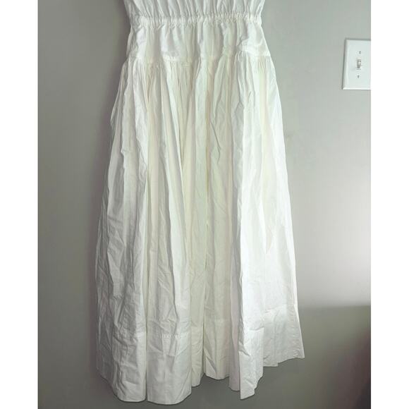 NWT J.Crew Drop Waist Midi Dress In Cotton Poplin White Size Small - Picture 9 of 9